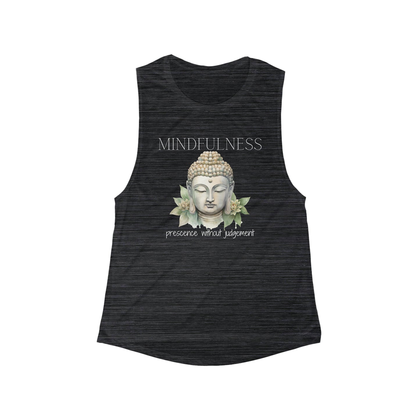 Mindfulness - Prescence without judgement - Women's Flowy Scoop Muscle Tank