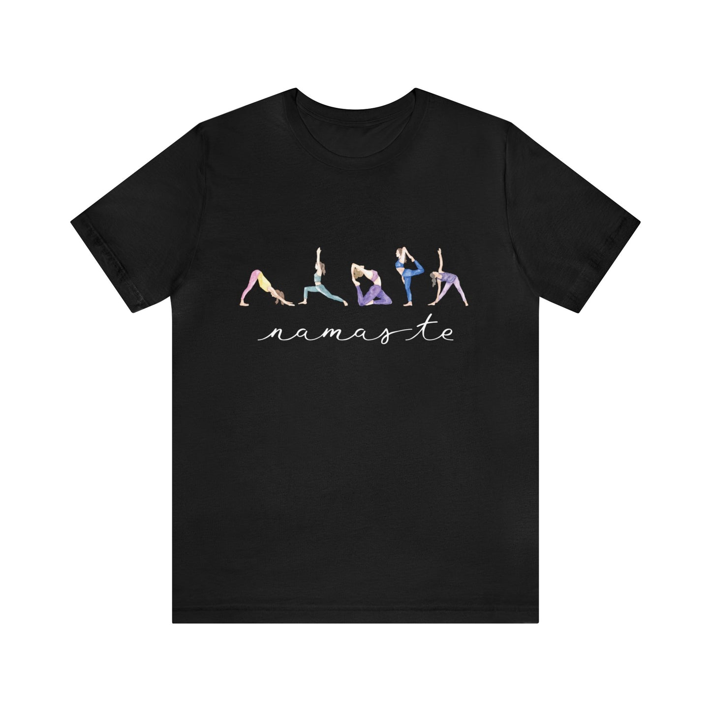 Yoga Poses - Namaste - Jersey Short Sleeve Tee