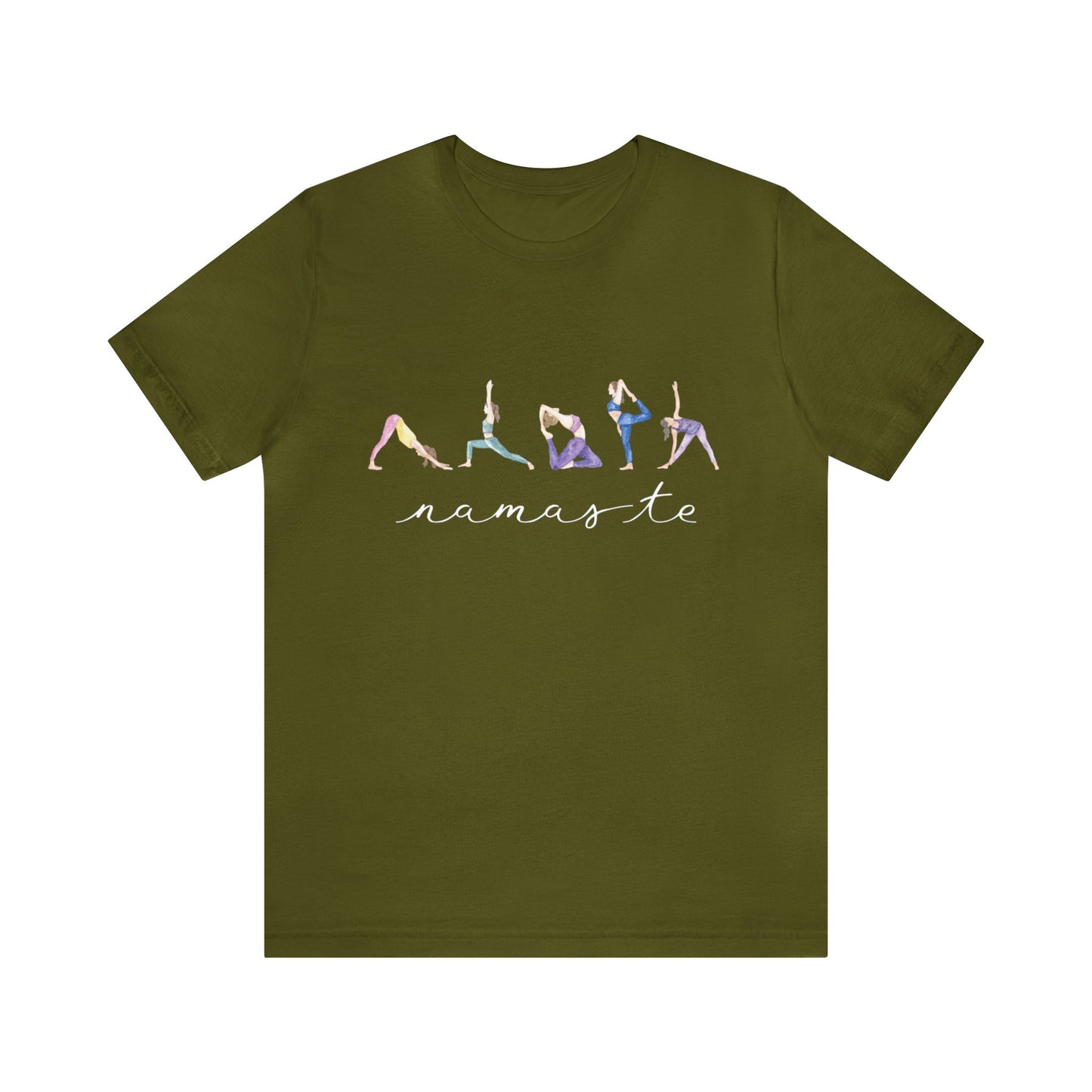 Yoga Poses - Namaste - Jersey Short Sleeve Tee