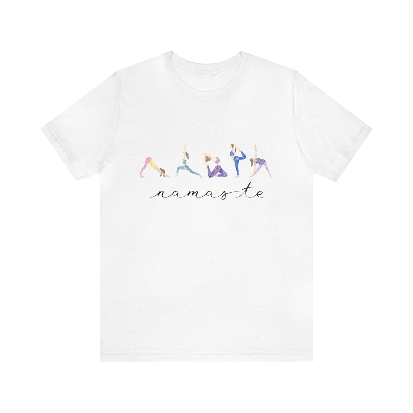 Yoga Poses - Namaste - Jersey Short Sleeve Tee