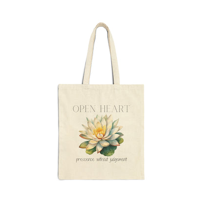 Open Heart Tote Bag, Yoga Tote Bag, Yoga Gift, Gift For Yoga Lover, Reusable Bag, Inspirational Bag