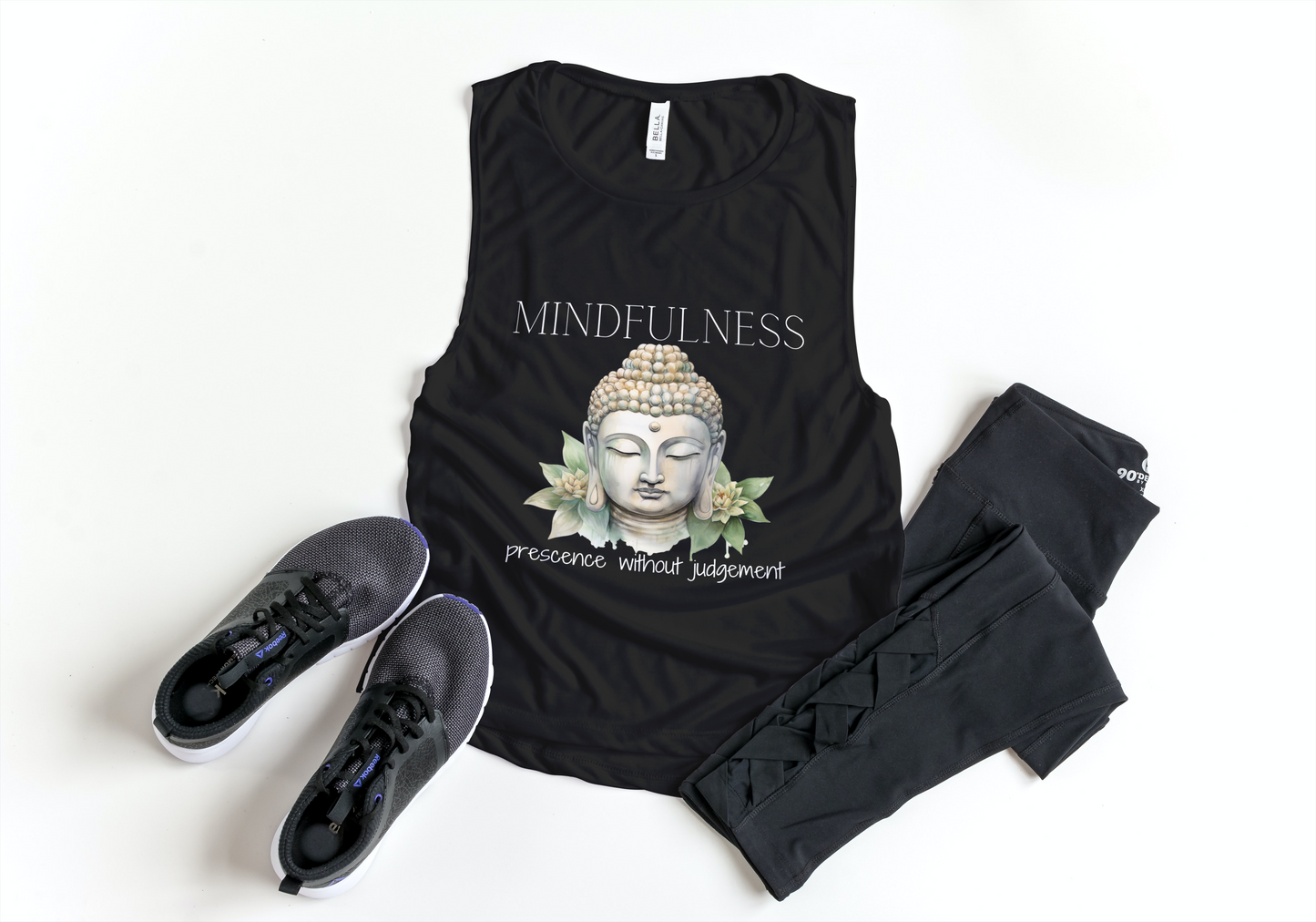 Mindfulness - Prescence without judgement - Women's Flowy Scoop Muscle Tank