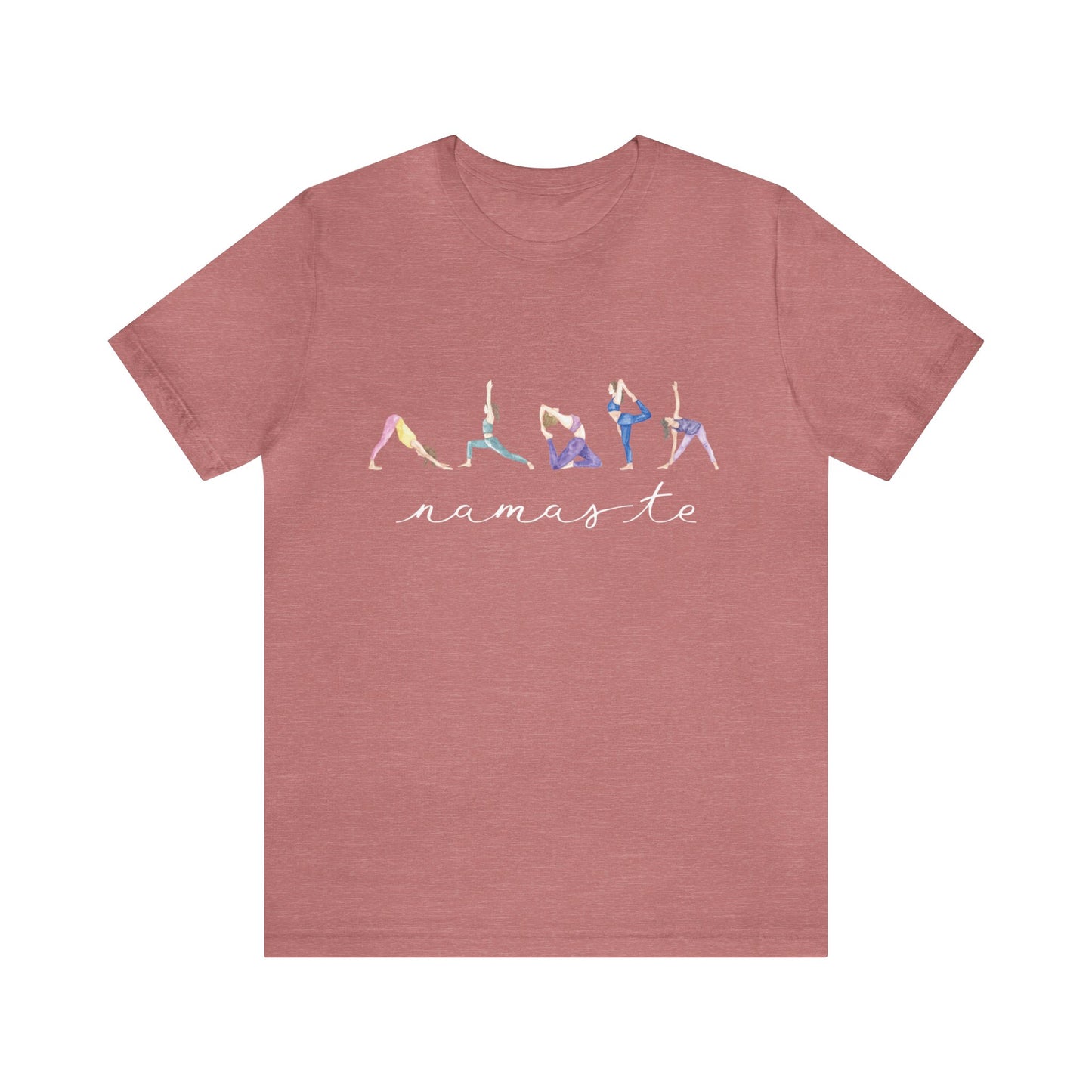 Yoga Poses - Namaste - Jersey Short Sleeve Tee