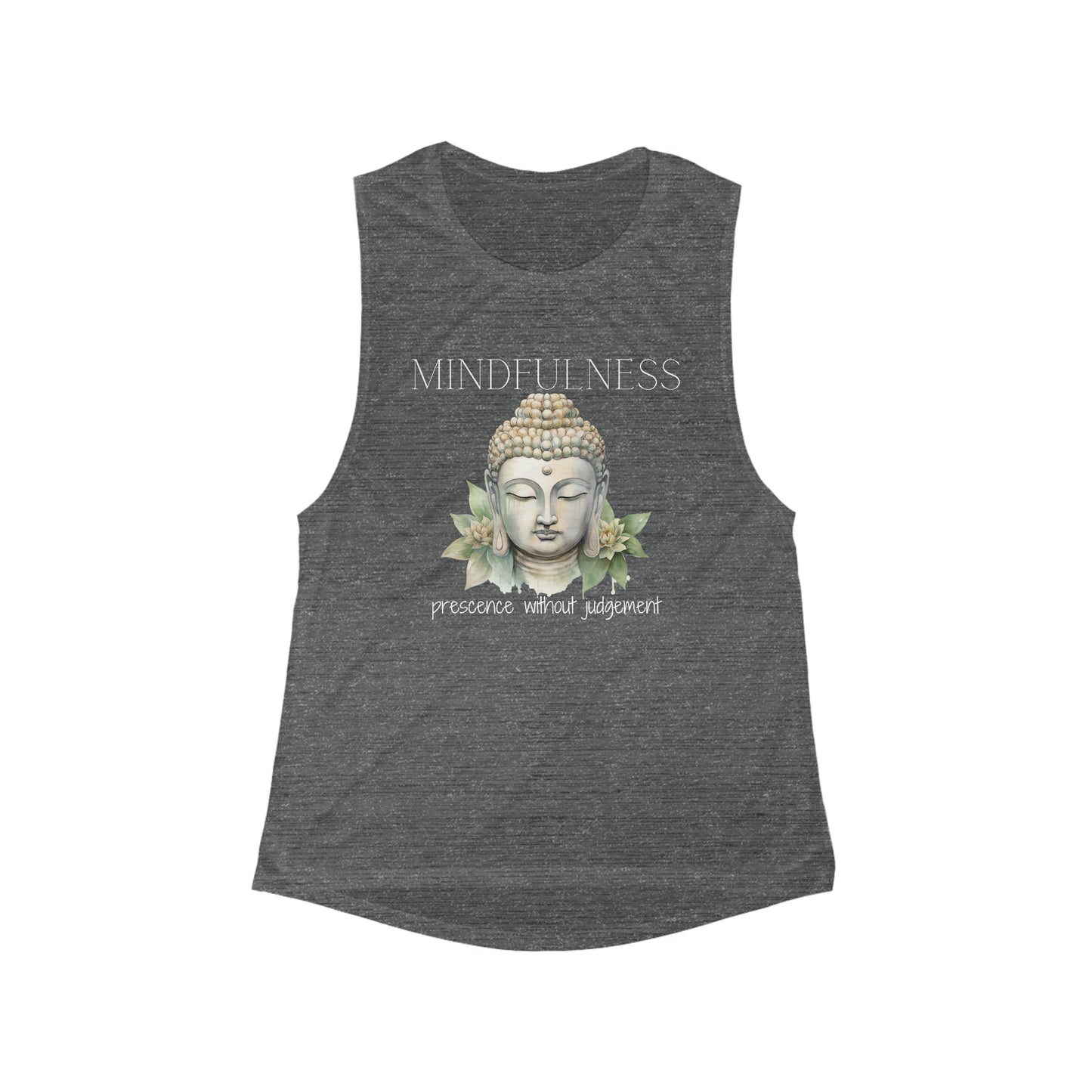 Mindfulness - Prescence without judgement - Women's Flowy Scoop Muscle Tank