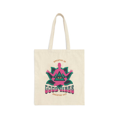 Good Vibes Tote Bag | Gift For Yoga Lover | Reusable Bag