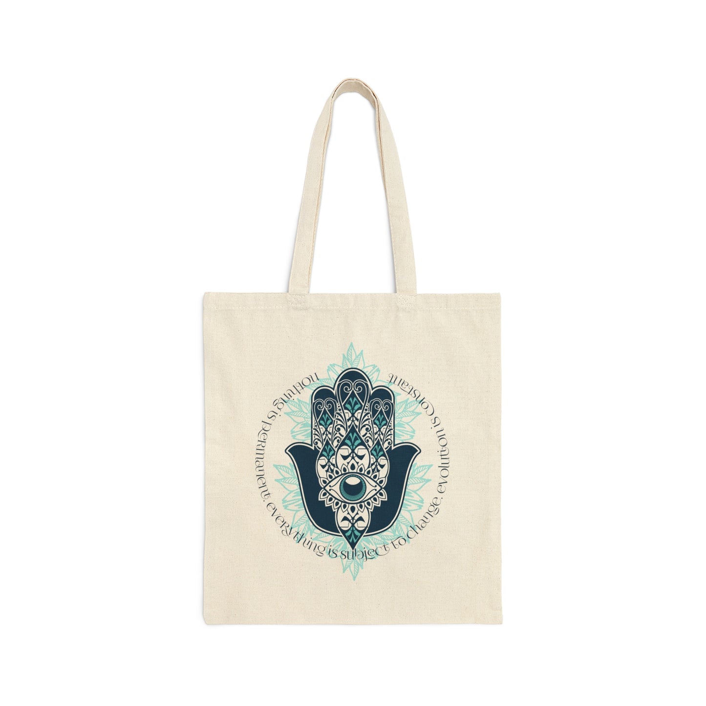 Hamsa hand - Nothing is Permanent Tote Bag | Yoga Gift | Gift For Yoga Lover | Reusable Bag