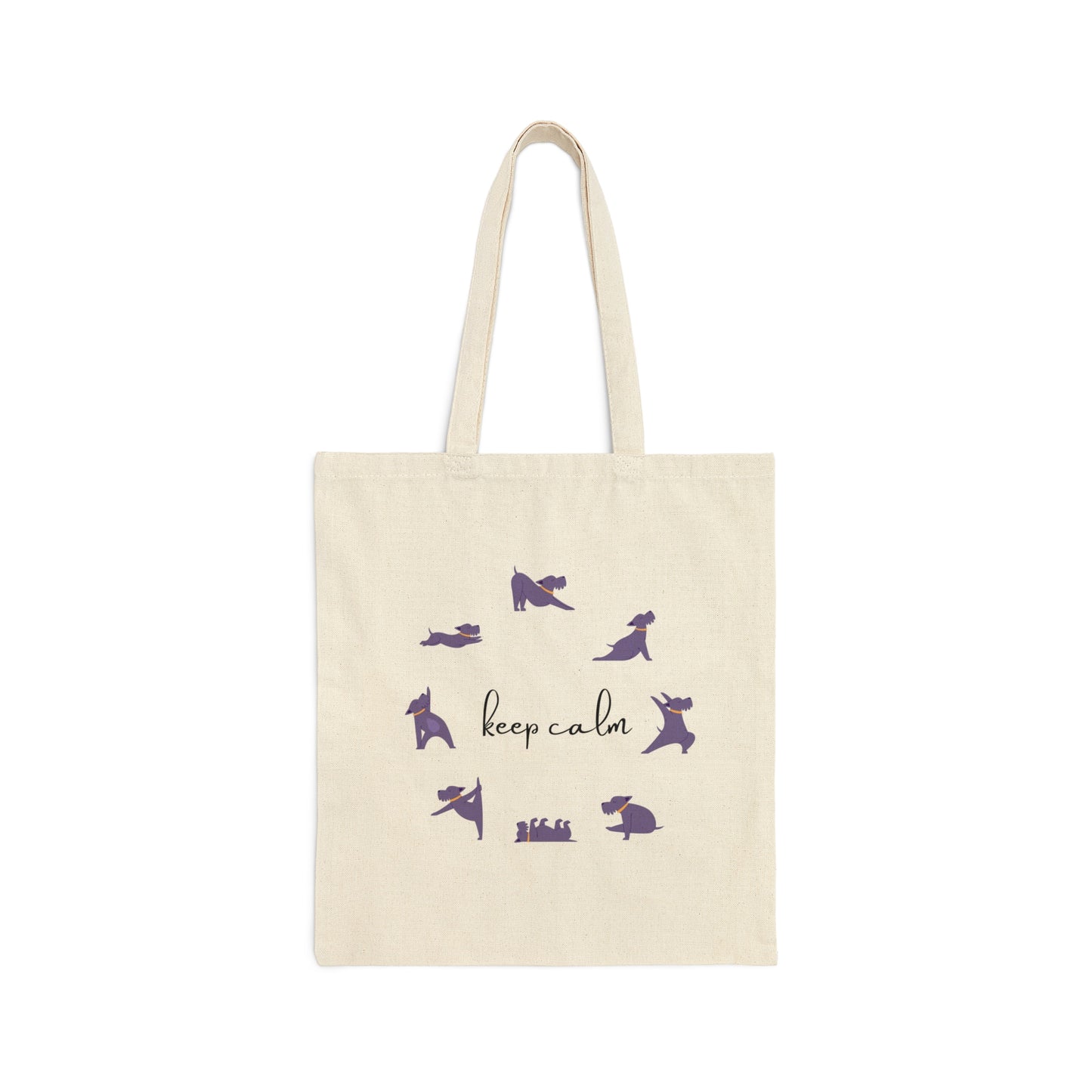 ZenDog Asana Harmony Tote Bag, Yoga Tote Bag, Yoga Gift, Gift For Yoga Lover, Reusable Bag, Inspirational Bag