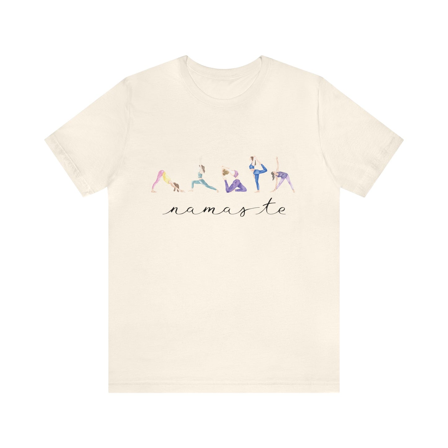 Yoga Poses - Namaste - Jersey Short Sleeve Tee