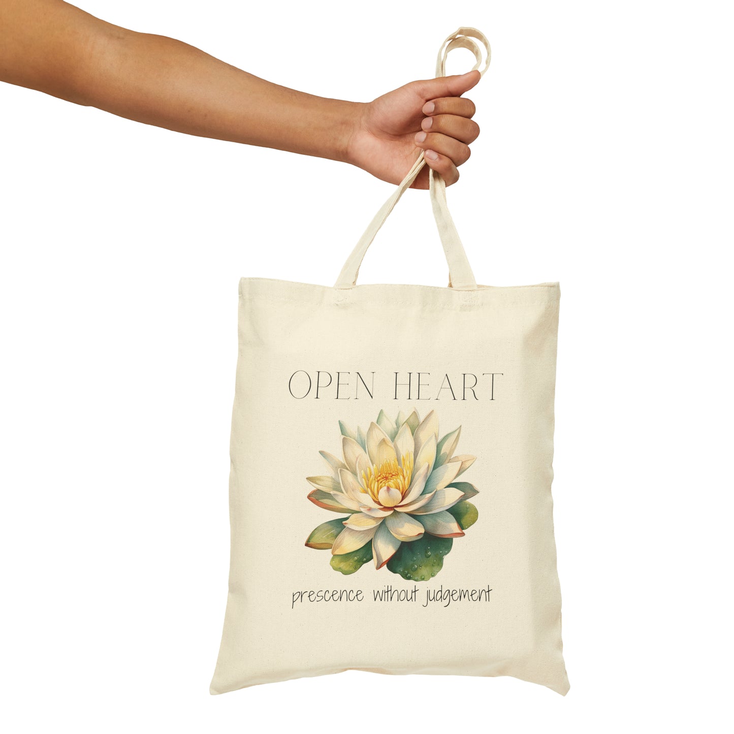 Open Heart Tote Bag, Yoga Tote Bag, Yoga Gift, Gift For Yoga Lover, Reusable Bag, Inspirational Bag