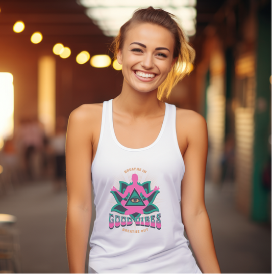 Good Vibes Tank Yoga Top | Racerback Top | Yoga Lover Top