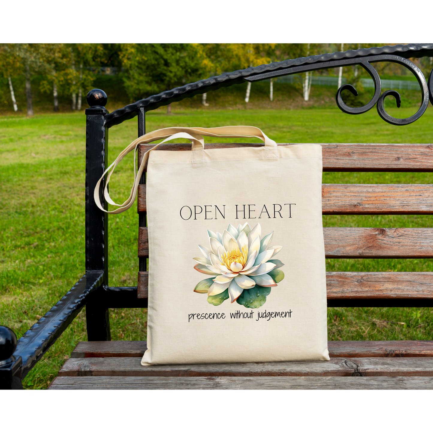 Open Heart Tote Bag, Yoga Tote Bag, Yoga Gift, Gift For Yoga Lover, Reusable Bag, Inspirational Bag