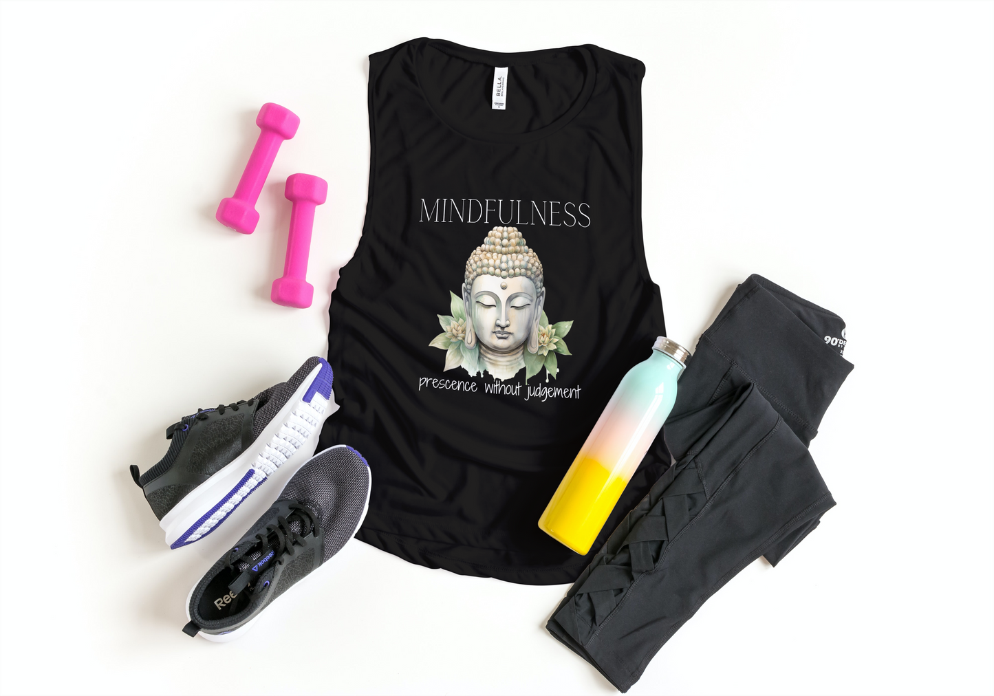 Mindfulness - Prescence without judgement - Women's Flowy Scoop Muscle Tank